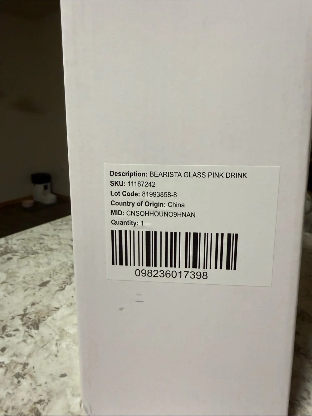Starbucks Clear Bear Tumbler with Pink Cap and Strawberry Top